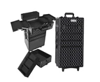 Embellir Makeup Case Beauty Trolley Cosmetic Organiser Box Travel Wheels Diamond