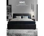 Artiss Bed Frame Queen Size Gas Lift Black NINO