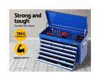 Giantz 10 Drawer Tool Box Cabinet Chest Toolbox Storage Garage Organiser Blue