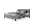 Artiss Bed Frame Queen Size Grey TINO