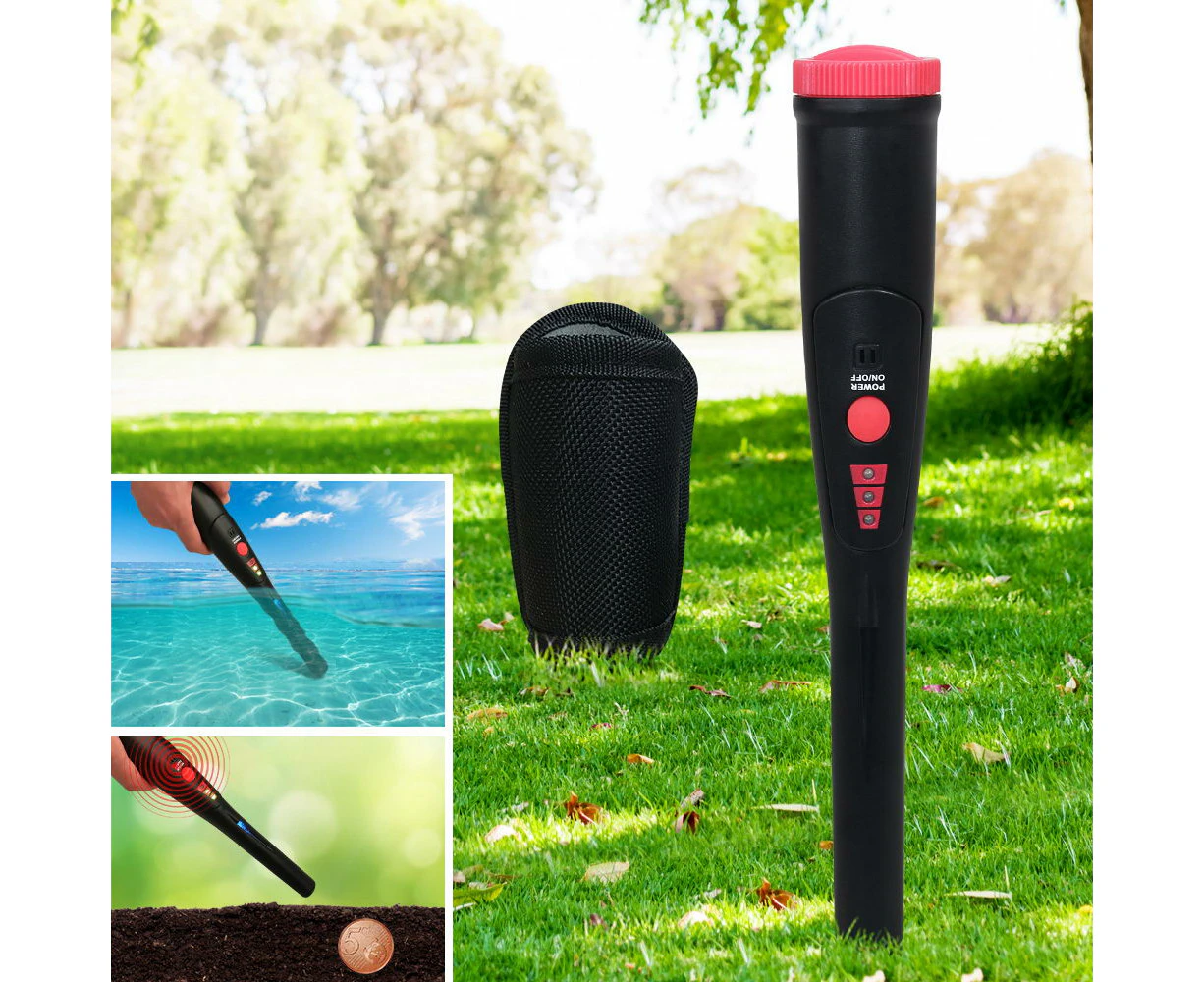 Metal Detector 40MM Sensitive Handheld Pinpointer Waterproof Automatic Hunter Black