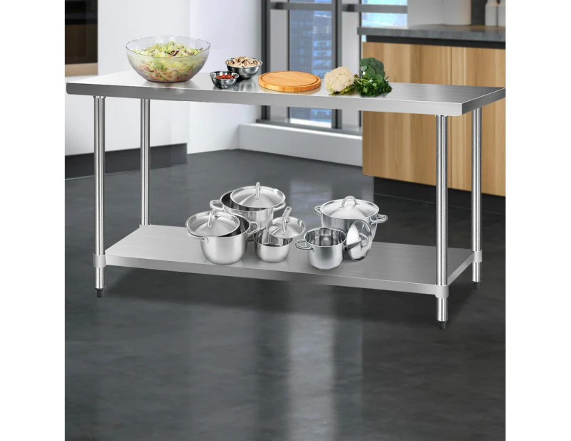 Cefito 1829x610mm Stainless Steel Kitchen Bench 430