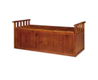 Gardeon Outdoor Storage Bench Box 129cm Wooden Garden Toy Chest Sheds Patio Furniture XL Natural