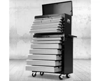 Giantz 17 Drawer Tool Box Cabinet Chest Storage Toolbox Garage Organiser Set