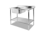 Cefito 100x60cm Stainless Steel Sink Bench Kitchen 304