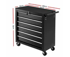 Giantz 6 Drawer Tool Box Cabinet Chest Storage Toolbox Garage Organiser Black