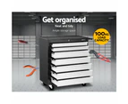 Giantz 7 Drawer Tool Box Cabinet Chest Trolley Storage Garage Toolbox Grey