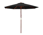 Instahut 2.7m Outdoor Umbrella Pole Umbrellas Beach Garden Sun Stand Patio Black