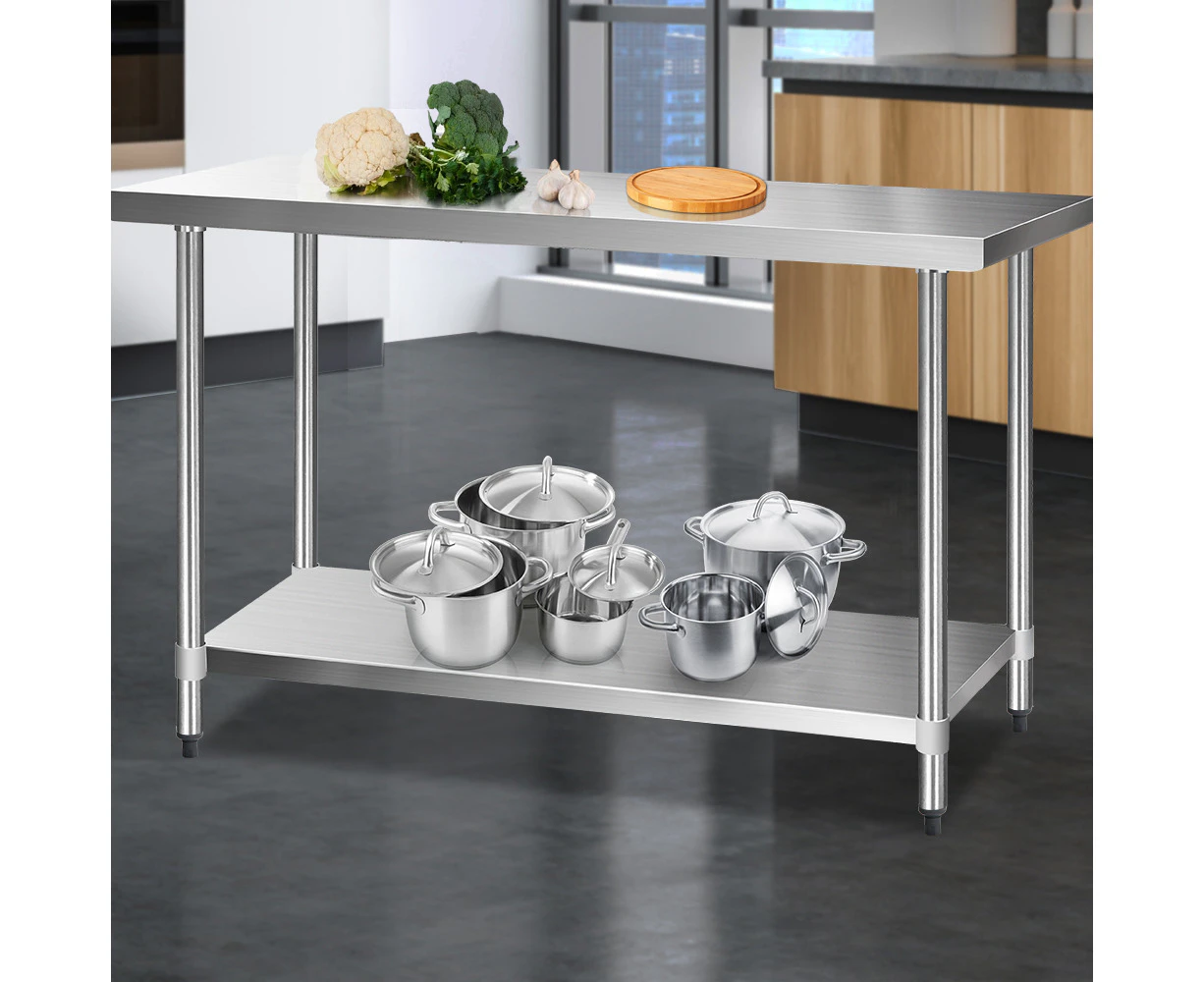 Cefito 1524x610mm Stainless Steel Kitchen Bench 430