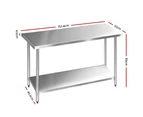 Cefito 1524x610mm Stainless Steel Kitchen Bench 430