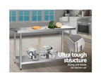 Cefito 1524x610mm Stainless Steel Kitchen Bench 430