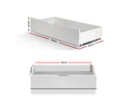 Artiss 2x Bed Frame Storage Drawers Trundle White