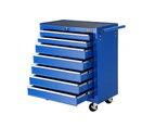 Giantz 7 Drawer Tool Box Cabinet Chest Trolley Storage Garage Toolbox Blue