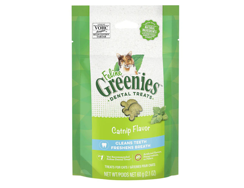 Greenies Feline Cat Dental Treats Catnip 60g