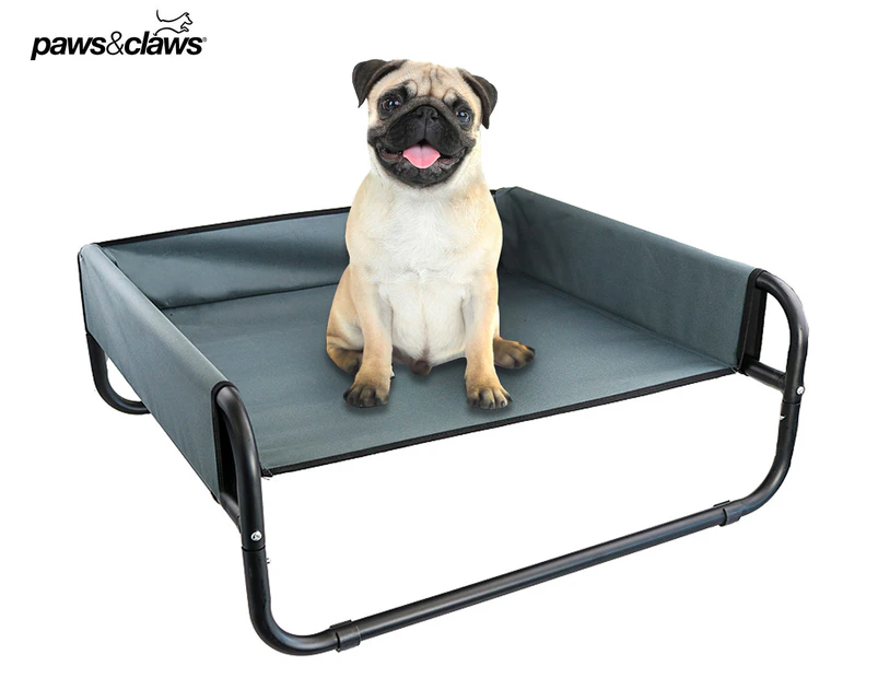Paws & Claws 70cm Elevated Pet Bed - Grey