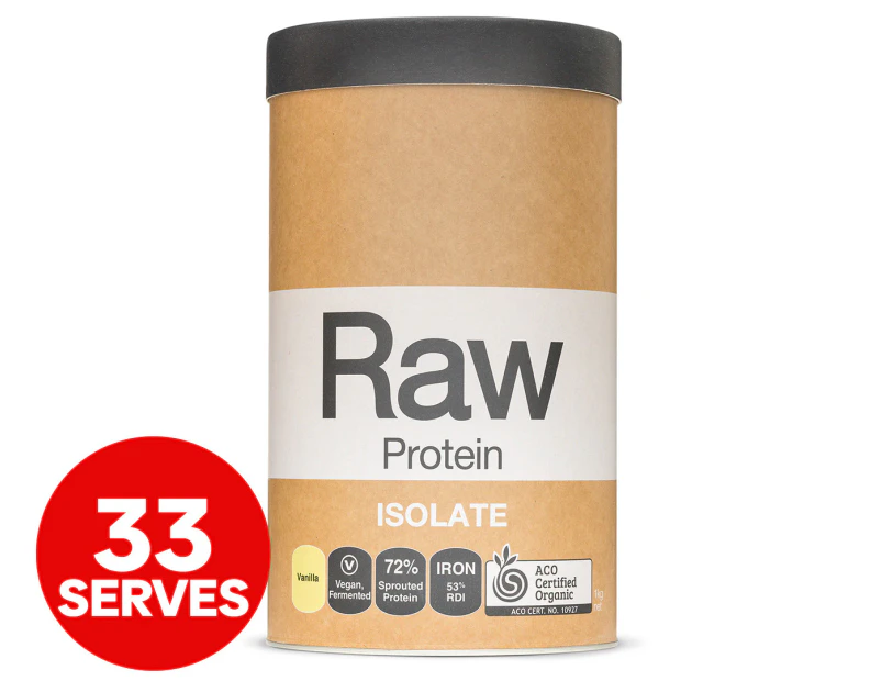 Amazonia Raw Protein Isolate Vanilla 1kg / 33 Serves
