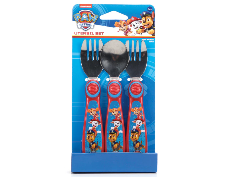 The First Years Paw Patrol Utensils 3-Pack - Red/Blue