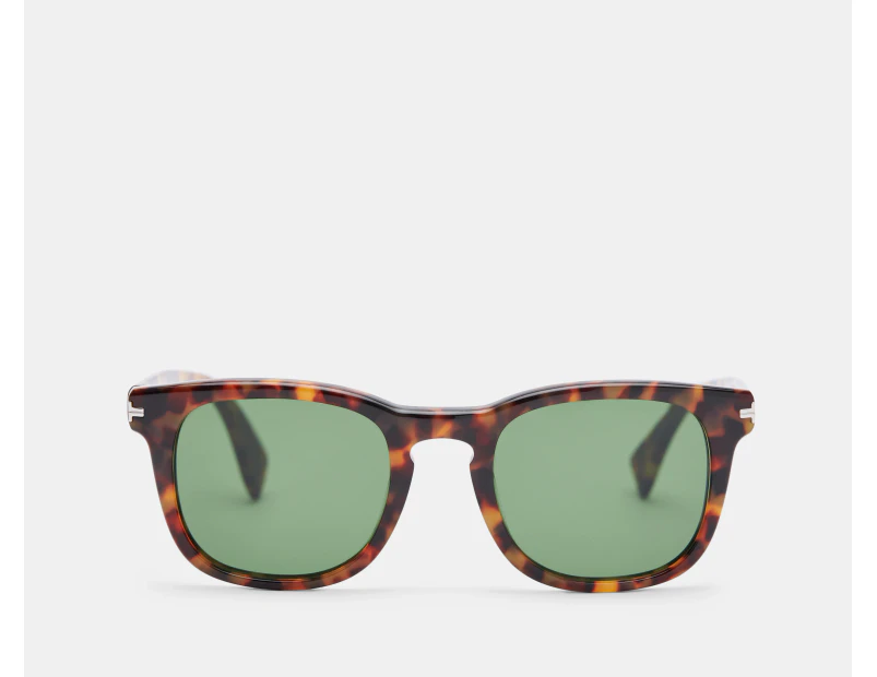 Lanvin Unisex Square Sunglasses - Vintage Havana/Green
