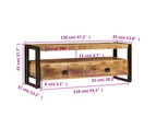 TV Cabinet 120x35x45 cm Solid Mango Wood