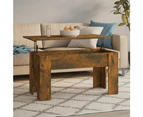 Coffee Table Smoked Oak 101x49x52 cm Engineered Wood