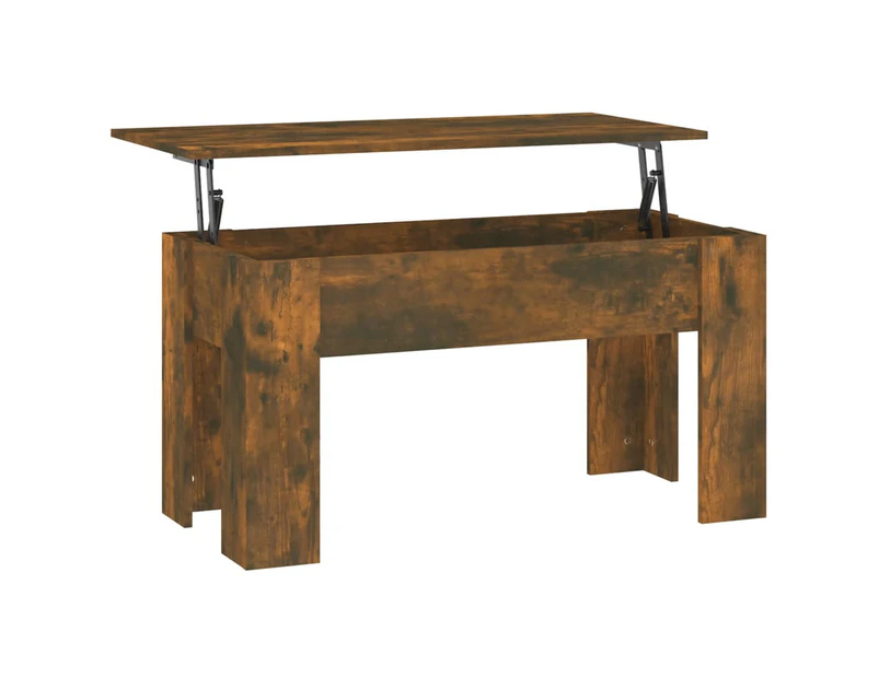 Coffee Table Smoked Oak 101x49x52 cm Engineered Wood