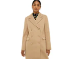 Dorothy Perkins Womens Maxi Double-Breasted Coat (Camel) - DP4334