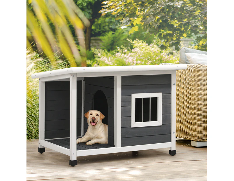 Alopet Dog Kennel House Large Wooden Outdoor Pet Kennels Indoor Puppy Cabin Log