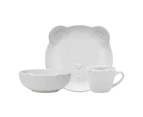 3pc Ecology Teddy Stoneware Kids/Childrens Plate/Bowl/Mug Homeware Set Oatmeal