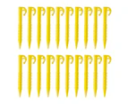 20 Pcs Spirals Plastic Tent Stakes Heavy Duty Beach Tent Peg Canopy Stakes Outdoor Ground Stakes Anchors Peg Durable-Color-Yellow