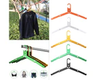Foldable Travel Hangers, Portable Lightweight Aluminium-Alloy Durable Collapsible Hanger for Camping Traveling Outdoors-Color-Silver