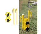 Camping Tent Rod Holder Adjustable Tent Awning Rod Holder Canopy Rod Fixed Tube Stand with Tent Pegs Easy to Install-Color-Yellow