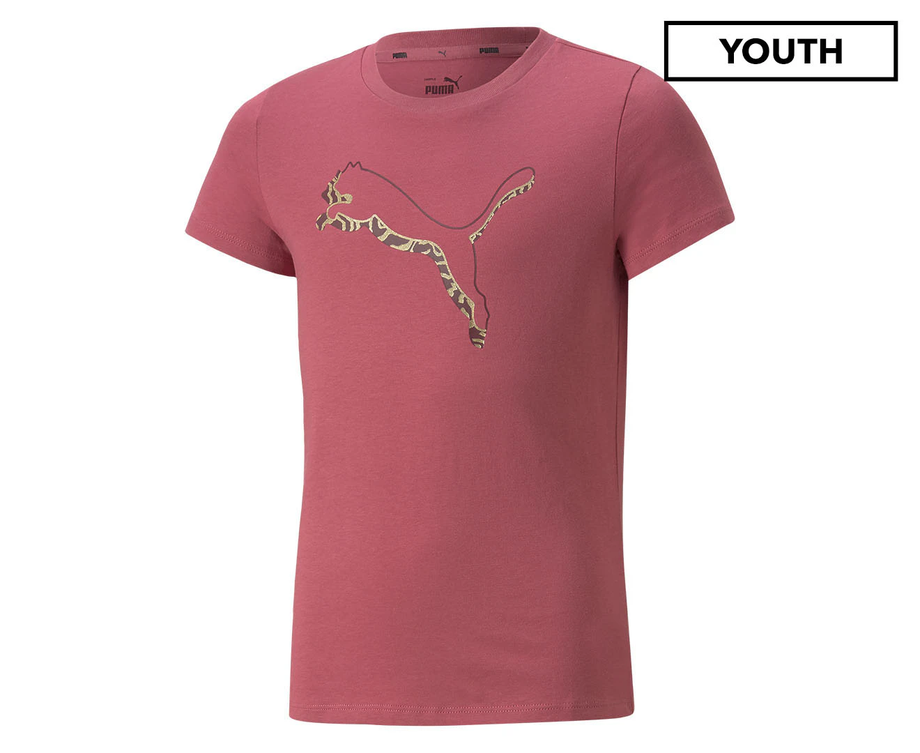 Puma Youth Girls' Alpha Tee / T-Shirt / Tshirt - Dusty Orchid