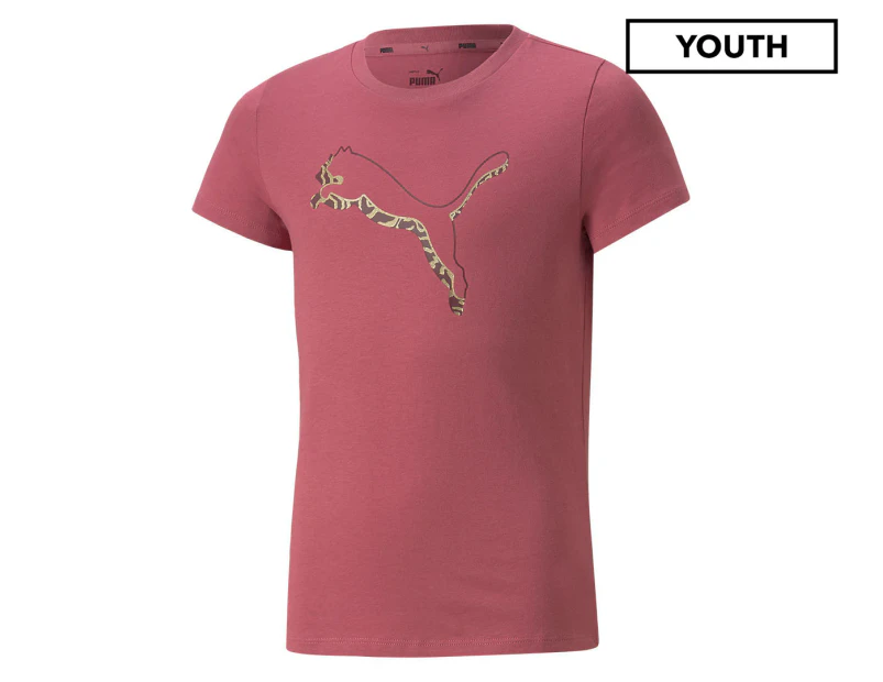 Puma Youth Girls' Alpha Tee / T-Shirt / Tshirt - Dusty Orchid