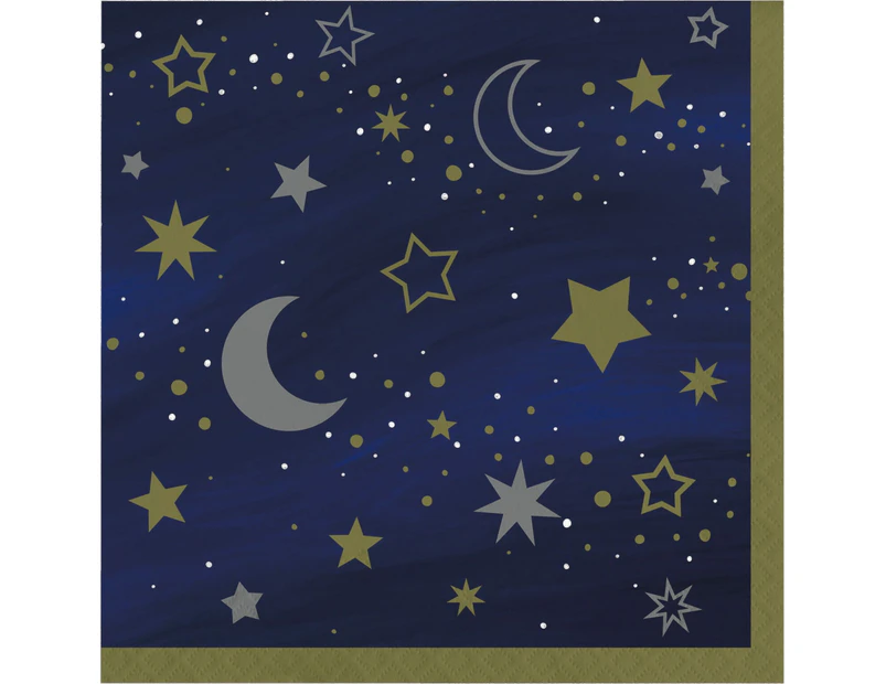 Starry Night Large Paper Napkins / Serviettes (Pack of 16)