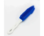 Efficient Portable Soft Silicone Dog Hair Remover Cleaner Brush For Furniture Car Interior And Carpet - Blue