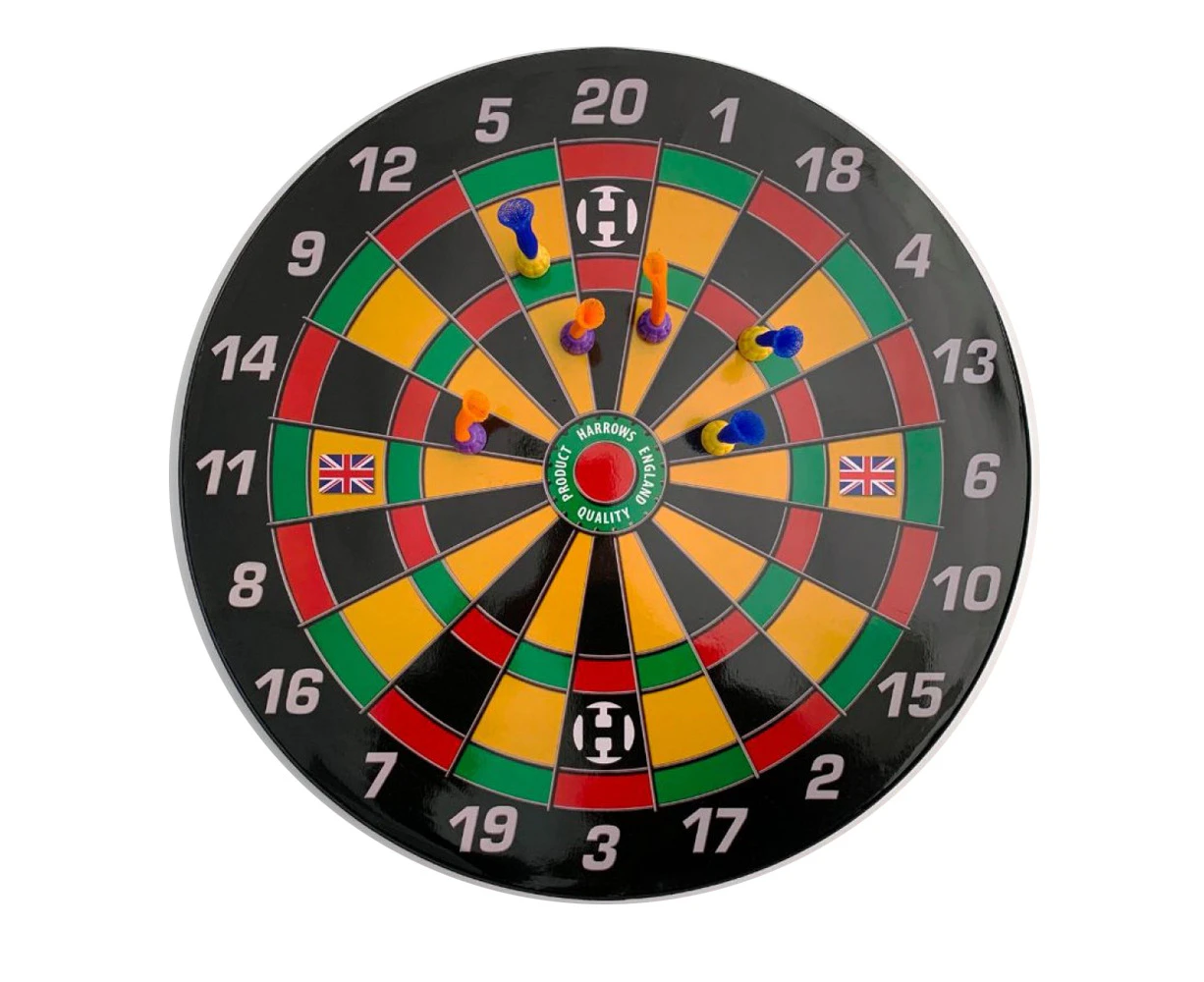 Harrows 40cm Magnetic Safety Dart Board Family Indoor Sports Fun Throwing Game