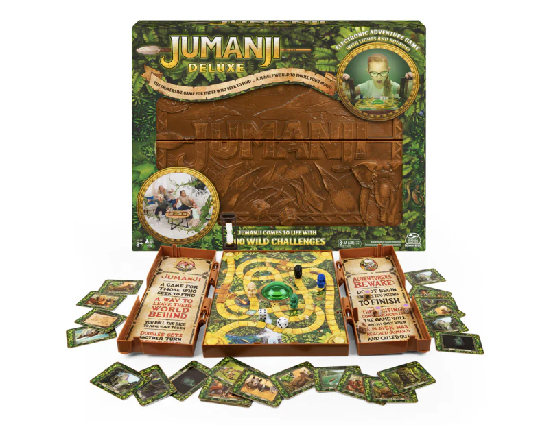 Jumanji Deluxe Edition Adventure Kids/Adults Interactive Card Board Play Game 8+