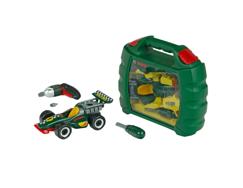 Bosch Grand Prix Car Model Case w/ Ixolino Drill Screwdriver Kids Toy Set Kit 3+