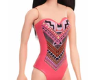 Barbie Beach Doll Pink Aztec Print