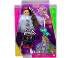 Barbie Extra Doll #9 Ruffle Tulle Coat & Crocodile
