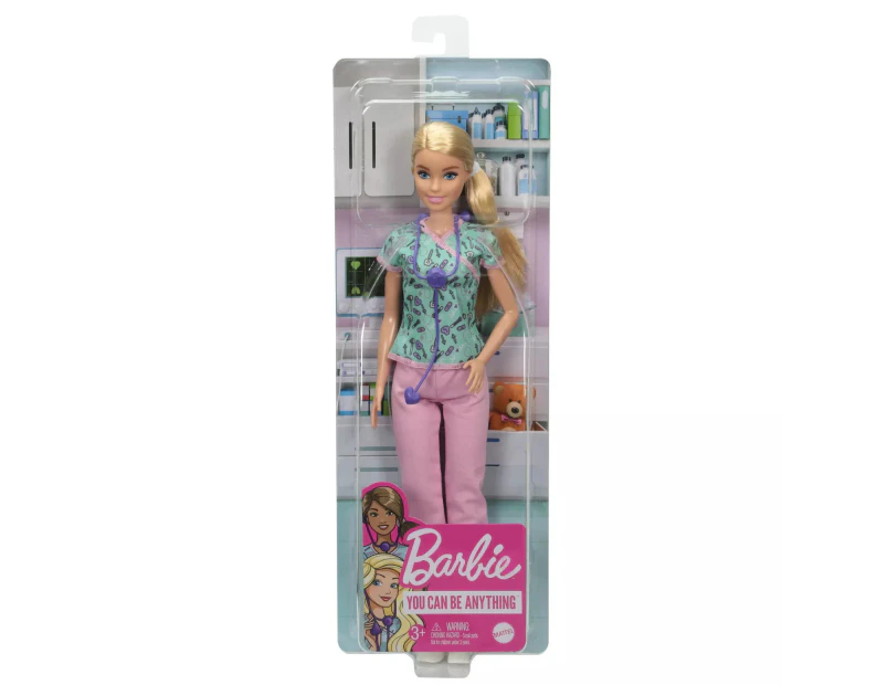 Barbie Nurse Blonde Doll in Scrubs