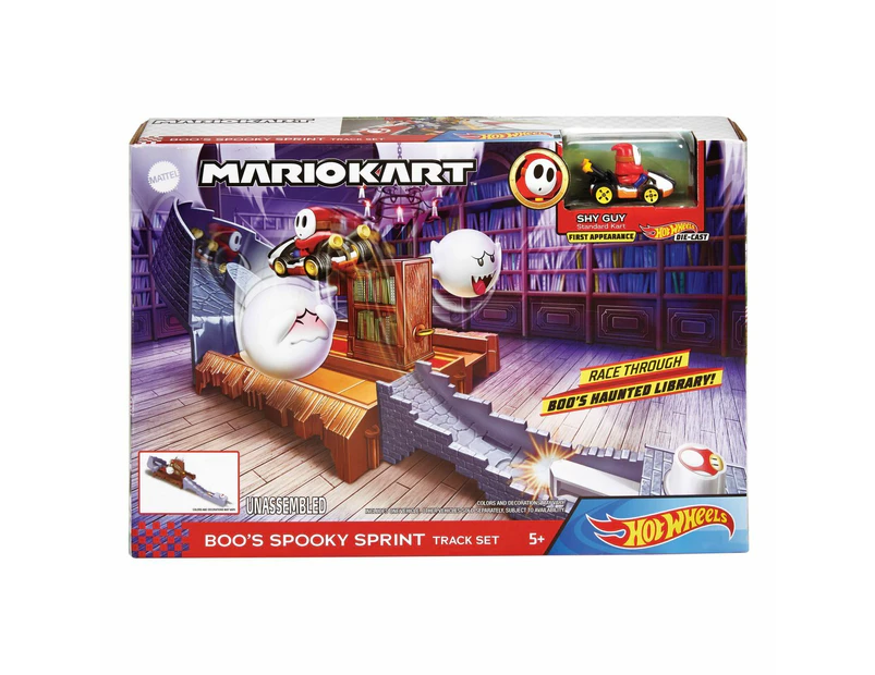 Hot Wheels Mario Kart Boo's Spooky Sprint Track Set