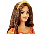 Barbie Fashionistas Doll 182 Orange Floral Print Dress