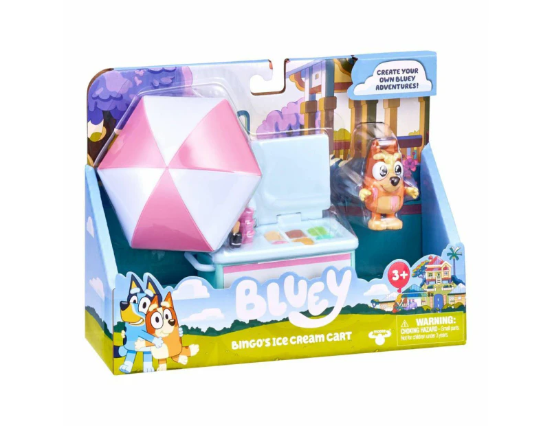 Bluey Vehicle and Figurine Bingo?s Ice Cream Cart Playset