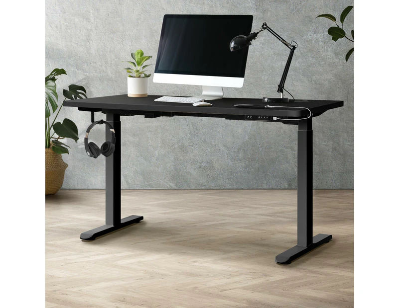 Oikiture 120cm Electric Standing Desk Dual Motor Black