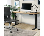 Oikiture 150CM Standing Desk Single Motor Black Frame OAK Desktop