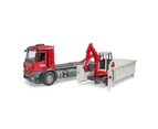 Bruder Mercedes-Benz Arocs Truck with Roll Off Container and Schaeff Excavator