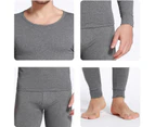 Thermal Underwear Long Johns for Men  Cold Weather Base Layer Top and Leggings Bottom Winter Set-Light blue