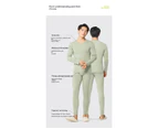 Men's Ultra Soft Thermal Underwear Set Stretchy Thin Modal Cotton Long Johns Top & Bottom Set-iron gray