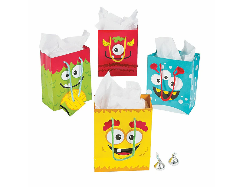 Monster Small Paper Gift Bags (Pack of 12)